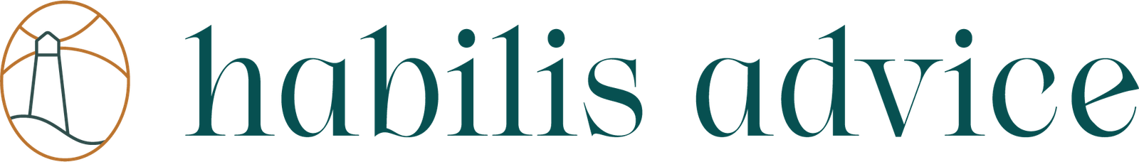 Logo Habilis Advice avec un phare stylisé
